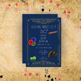 Invitación Art Decor Poker & Cigar Fiesta