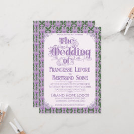 Invitación Art Nouveau Elegant Thistle Lilac