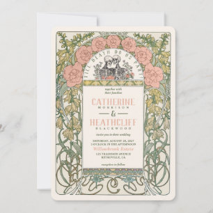 Invitación Art Nouveau hasta la muerte nos hace Boda parcial