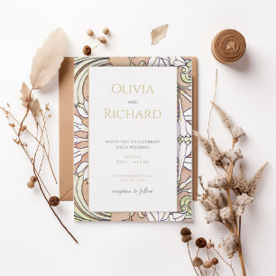 Invitación Art Nouveau Wedding Invitation