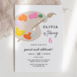 Invitación Art Paint Birthday Party Chica<br><div class="desc">Celebra a tu chica con la invitación del Chica de la fiesta de cumpleaños Art Paint. El diseño es perfecto para cualquier ducha de bebé,  y viene con etiquetas a juego para compartir las noticias felices.</div>