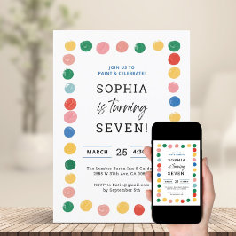 Invitación Art Painting Fiesta Boy Painting Cumpleaños