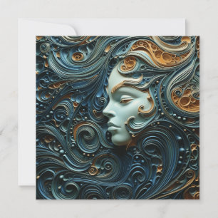 Invitación Arte 3D de Moonlit Woman