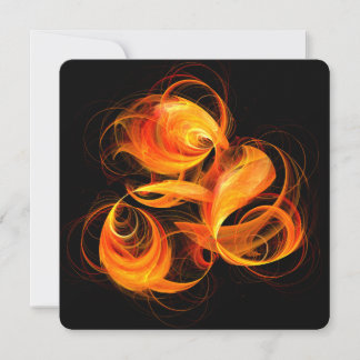 Invitación Arte abstracto de bola de fuego