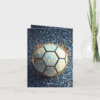 Invitación Arte abstracto de fútbol Mosaico Azul Copa Mundial