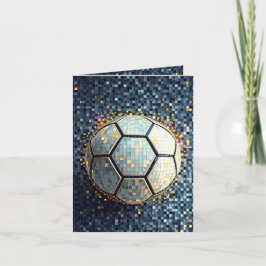 Invitación Arte abstracto de fútbol Mosaico Azul Copa Mundial