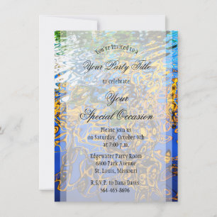 Invitación © Arte abstracto de rizos de agua reflectantes
