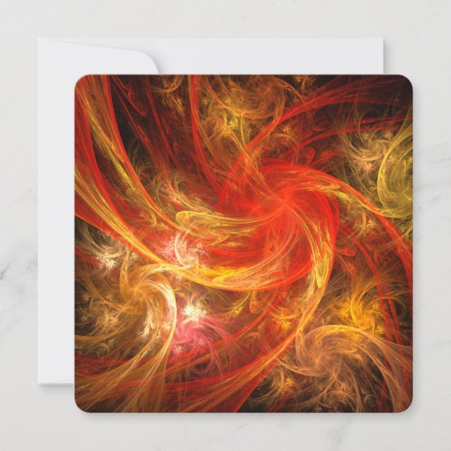Invitación Arte abstracto Firestorm Nova (Anverso)