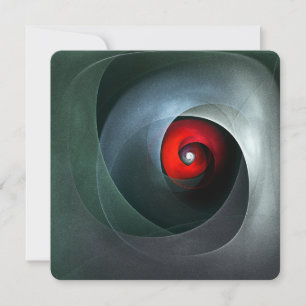 Invitación Arte abstracto moderno artístico de remolino rojo