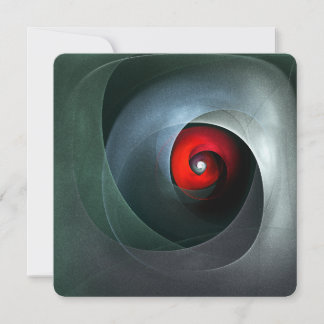 Invitación Arte abstracto moderno artístico de remolino rojo 