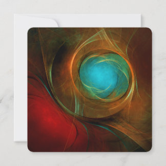Invitación Arte abstracto moderno de ojo azul patrón genial #