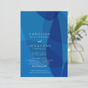 Invitación Arte abstracto moderno en un Boda de moda único en