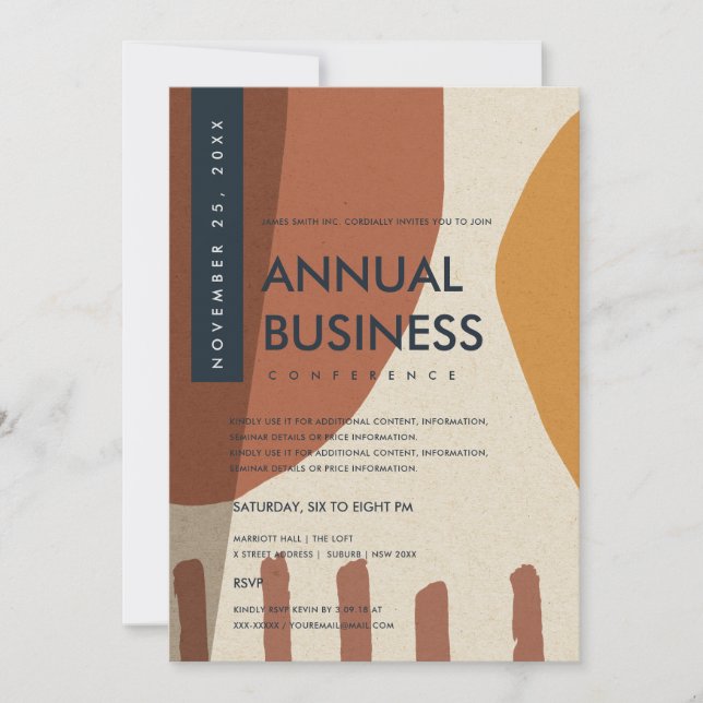 INVITACIÓN ARTE ABSTRACTO MODERNO EVENTO DE CONFERENCIA NARAN (Anverso)