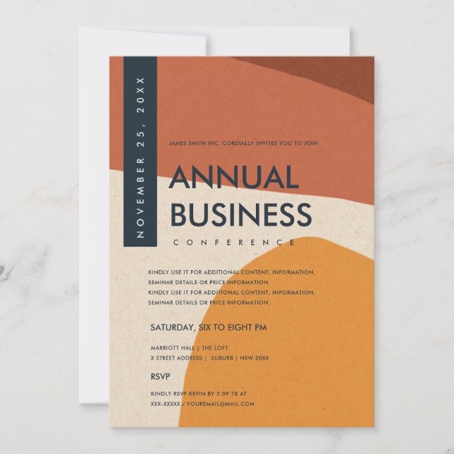 INVITACIÓN ARTE ABSTRACTO MODERNO EVENTOS DE CONFERENCIA NARA (Anverso)