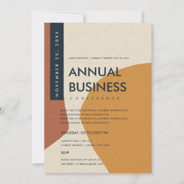 INVITACIÓN ARTE ABSTRACTO MODERNO RUST NARANJA EVENTO DE CONF