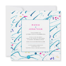 Arte abstracto ondas superficiales tropicales boda