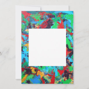 Invitación Arte abstracto pintado a mano Splash