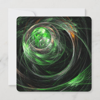 Invitación Arte abstracto verde alrededor del mundo