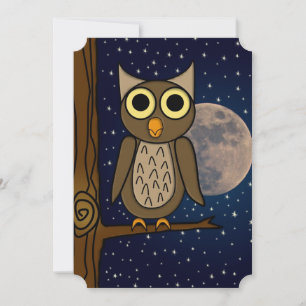 Invitación Arte adorable de aves del bosque