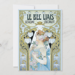 Invitación Arte Antiguo Nouveau Le Bec Liais, Privat Livemont