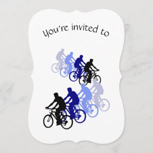 Invitación Arte Biking del deporte de la fiesta de cumpleaños