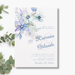 Invitación Arte Botánico Floral Pastel de Invierno Romance Bo