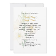 Arte botánico vintage boda de flores de lirio blan