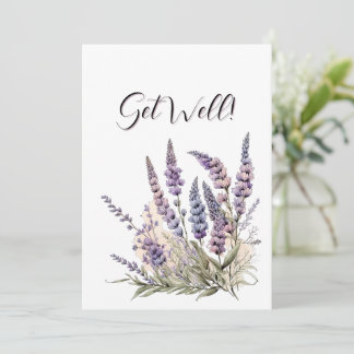 Invitación Arte de Acuarela de Flores de Lavanda para Recuper