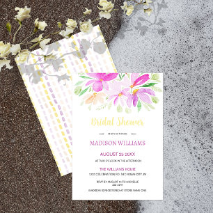 Invitación Arte de acuarela floral de verano boho