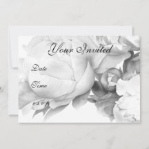 Arte de acuarela floral elegante de peones blancos