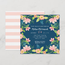 Arte de acuarela floral rosa de la marina moderna 