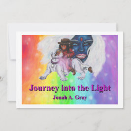 Invitación Arte de Acuarela Niño montando Leona blanca Amor d