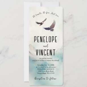 Invitación Arte de acuarela Vuelo de águilas