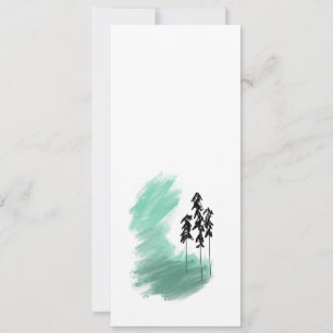 Invitación arte de árbol verde escandinavo simple moderno men