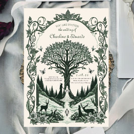 Invitación Arte de boda medieval de fantasía