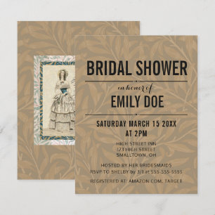 Invitación Arte de boda victoriana vintage 1844