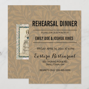 Invitación Arte de boda victoriana vintage de 1844