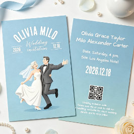 Invitación arte de bodas de manos cálidas entrelazadas