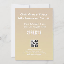 Invitación arte de bodas de manos entrelazadas amarillas