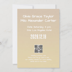 Invitación arte de bodas de manos entrelazadas amarillas