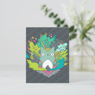 Invitación Arte De Búho Cute | Diseño animado