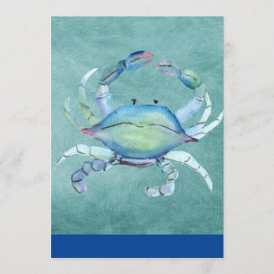 Invitación Arte de cangrejo en acuarela