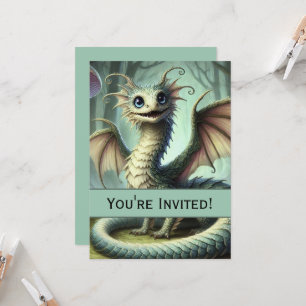 Invitación Arte de criatura de fantasía linda Dragon Jabberwo