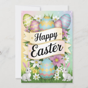 Invitación Arte de Diseño Gráfico Feliz Pascua