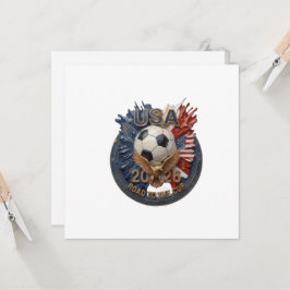 Invitación Arte de fanático de fútbol de Estados Unidos | Ilu