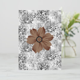 Invitación Arte de Flor de Mandala | Diseño Floral Terroso