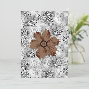 Invitación Arte de Flor de Mandala   Diseño Floral Terroso