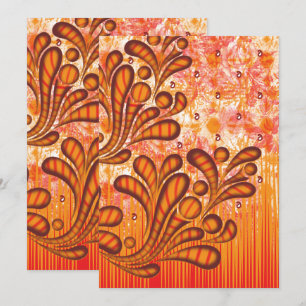 Invitación Arte de flores abstractas exclusivas