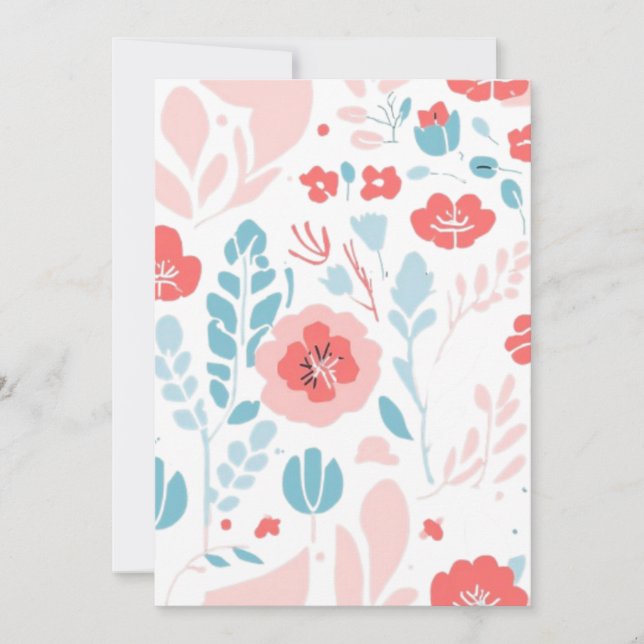 Invitación Arte de flores estéticas (Anverso)