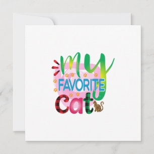 Invitación Arte de gato Mi gato favorito